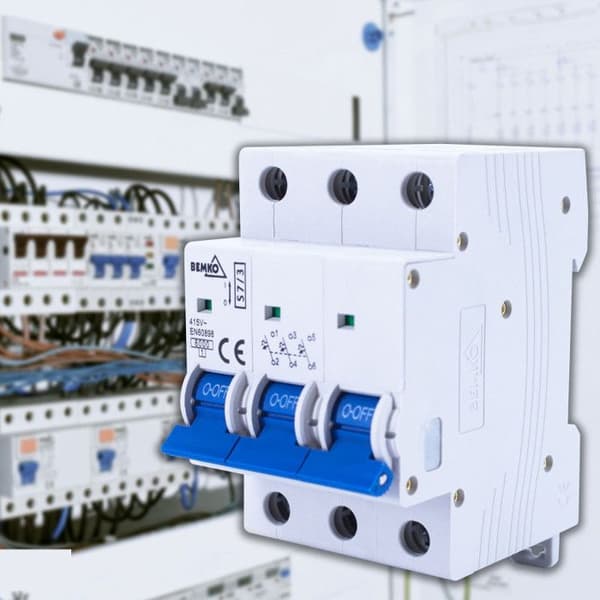 Modulär säkring 3P - BEMKO - 50A - Kurva B - 4kV - IP20