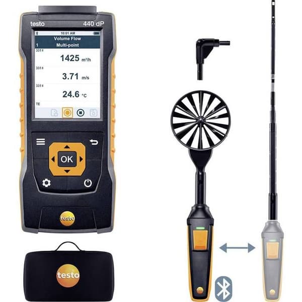 testo 440 Set1 delta P vindmätare