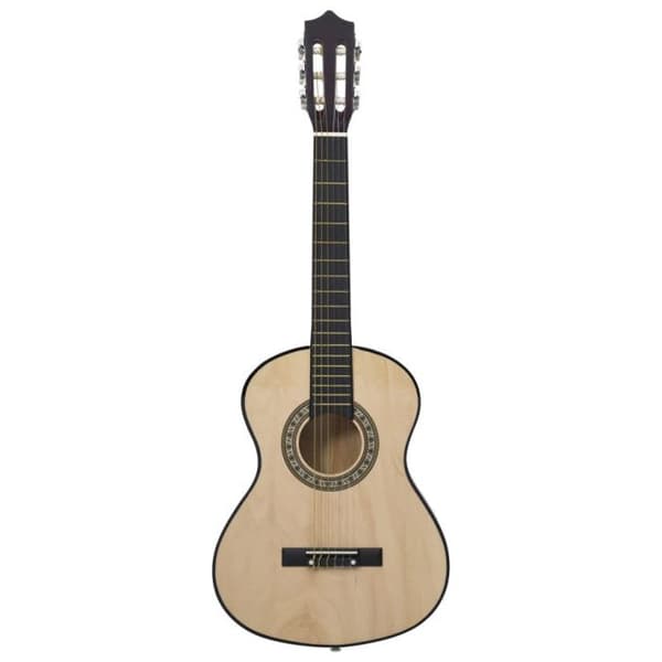 vidaXL klassisk gitarr för nybörjare och barn 1/2 34" basträ