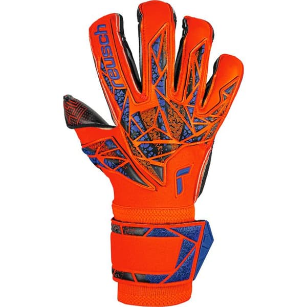 Reusch Attrakt Gold X Evolution GluePrint målvaktshandskar - hyper orange/elektrisk blå/svart