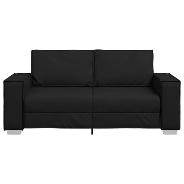 Svart 140 cm soffbänk i konstläder