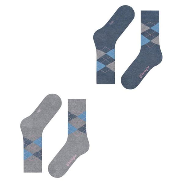 Burlington Strumpor Dam - ,Förpackning med 2,Everyday Argyle SO 2-Pack