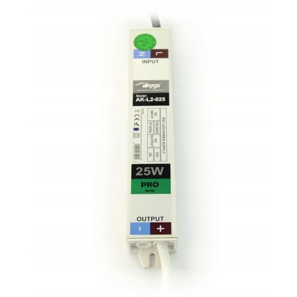 Strömförsörjning - AKYGA - AK-L2-025 - 12 V/DC - 2 A - 25 W