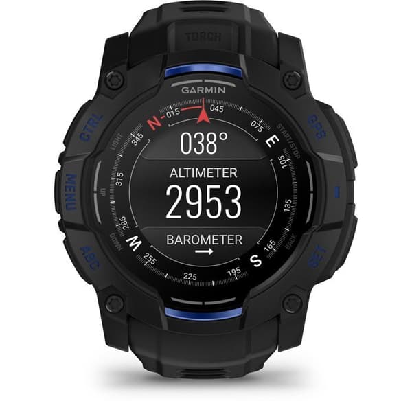 Smartklocka - GARMIN - Instinct 3 - 1,3" - 50 mm - Amoled - Svart/blå
