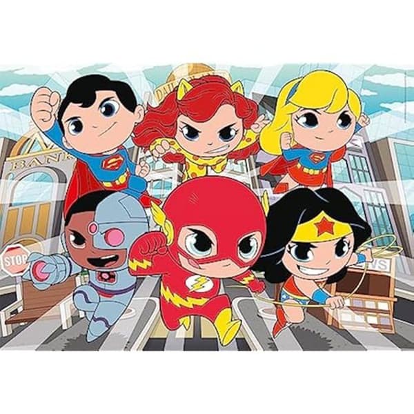 Pussel - CLEMENTONI - Maxi Suprefriends DC Comics - 104 bitar - Tecknade serier och serier