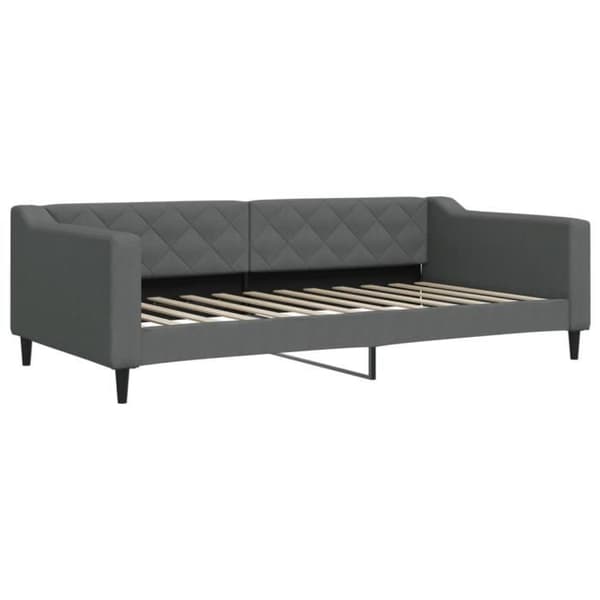 vidaXL Mörkgrå sängsoffa 100x200 cm tyg 354167