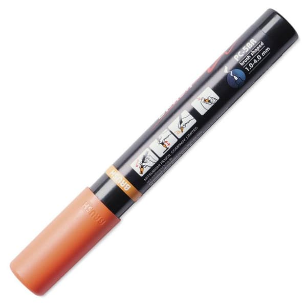 POSCA-markör - Orange - Penselspets - PC5BR - Alla ytor
