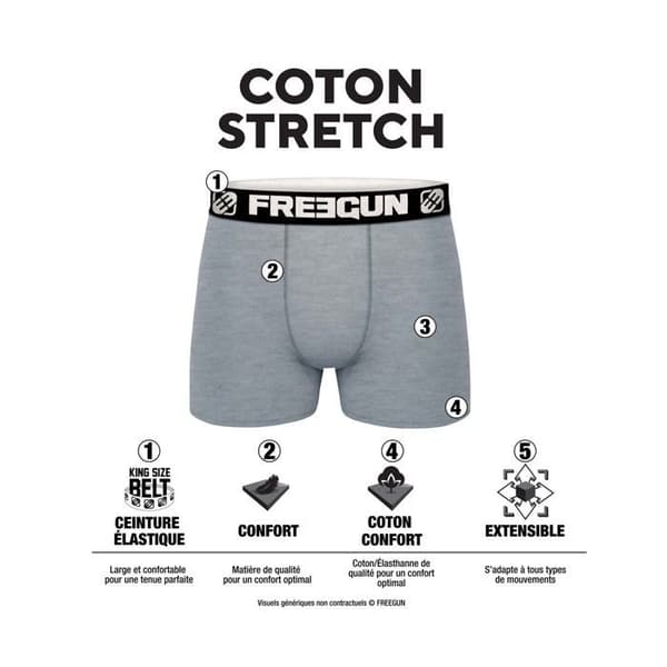 Freegun Boxers för Herr - Svart (Pack med 4)