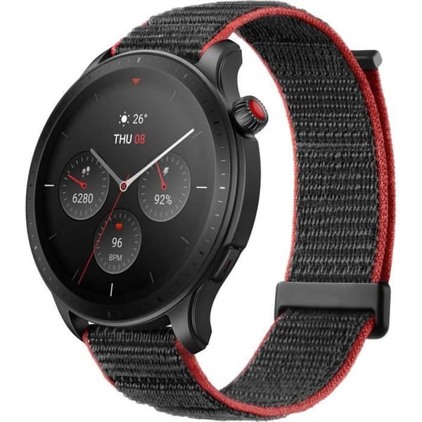 Klocka - AMAZFIT - GTR 4 - RaceTrack Grå - 1,43 tum - Nylonversion