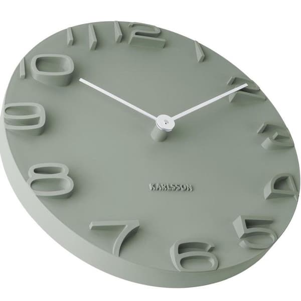 Väggklocka - Present Time - On the Edge - D42cm - Grön - Modern design
