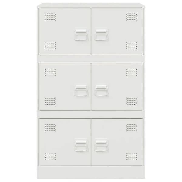 vidaXL Buffé vit 67x39x107 cm stål 841660