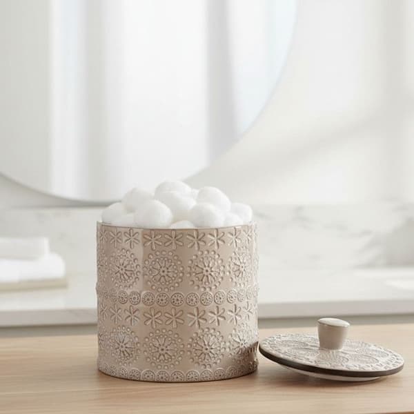 Blåsa för bomull Porcelän RELIEF Beige Spirella