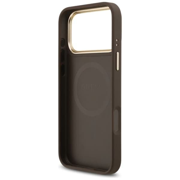 Guess Hardcase 4G Strass Logo MagSafe för iPhone 17 Pro Max - Brun
