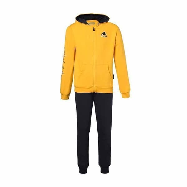 Ensemble - KAPPA - Logotyp - Gul - Borstad fleece - 95% bomull/5% elastan