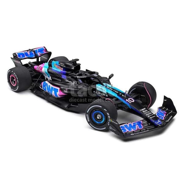 Bil - SOLIDO - Alpine A524 E.Ocon Presentation 2024 - Blå - Skala 1:18 - Miniatyr