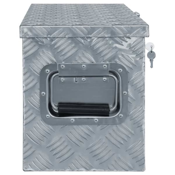 vidaXL Aluminiumlåda 80,5 x 22 x 22 cm Silver