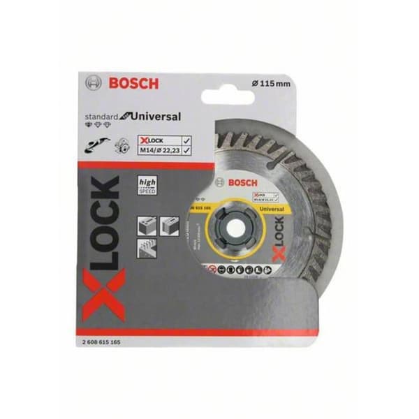 Diamantskärande tips - Bosch - X-LOCK Standard - 115 mm - 22,23 mm - 2 mm bredd