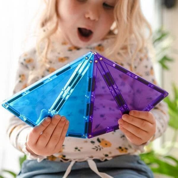 CONNETIX Byggplattor Magnetiska Regnbåge Geometripaket, 30 Bitar