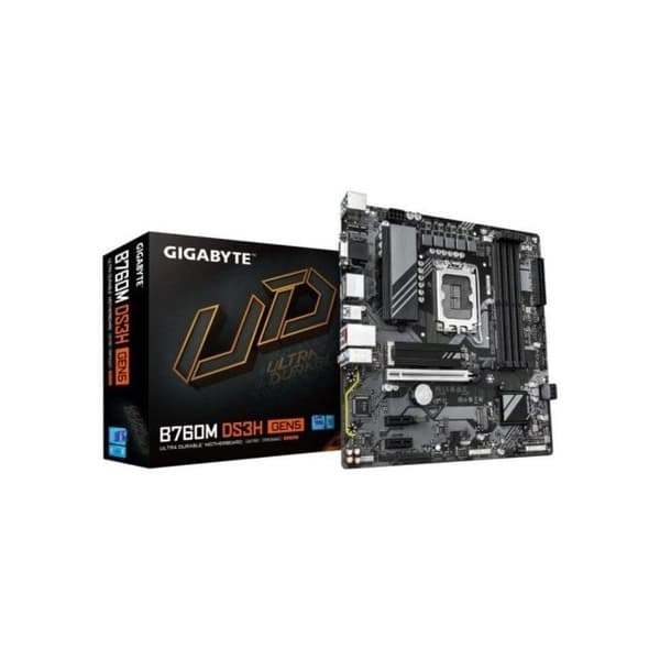 Moderkort - GIGABYTE - B760M DS3H GEN5 - Format Micro-ATX - Chipset Intel B760 - PCIe 5.0