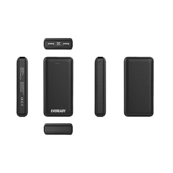 Batteri Externa - ENERGIZER - EVEREADY PX20B - 20000 mAh - USB-A/Micro-USB - Svart