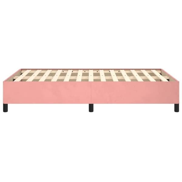 vidaXL Sängram utan madrass rosa 120x200 cm sammet 347317