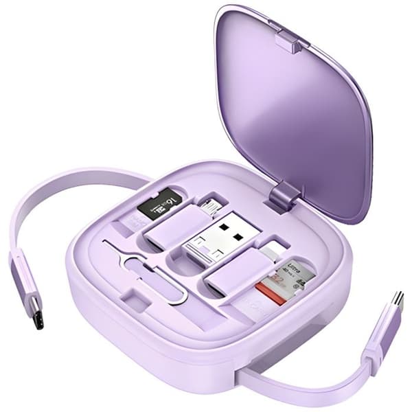 USAMS 1m Svart Pivotande MicroUSB-kabel