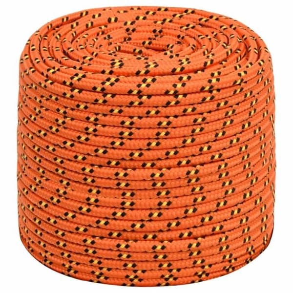 152657 vidaXL Båtlinor Orange 6 mm 100 m Polypropen