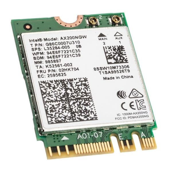 Modul Wi-Fi - Intel - AX200.NGWG - Svart - M.2 2230 - Kompatibel med Windows 10, Linux