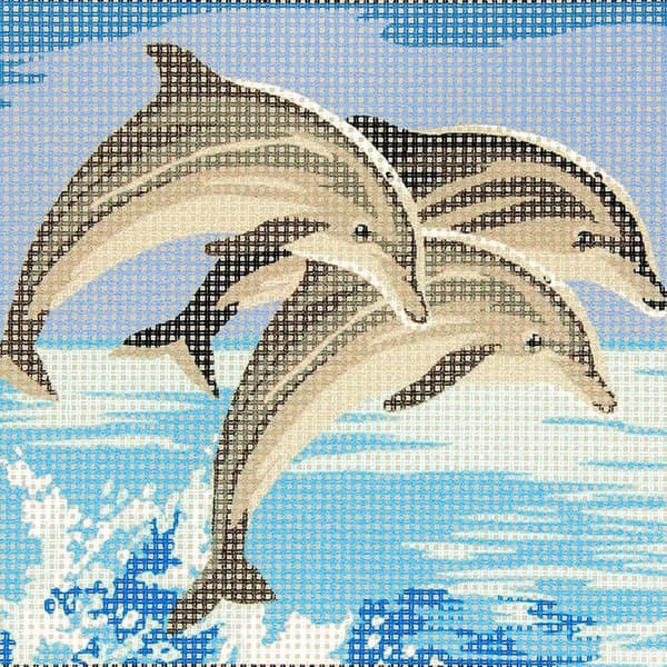 Dolphin Trio Canvas Kit 15 x 20 cm