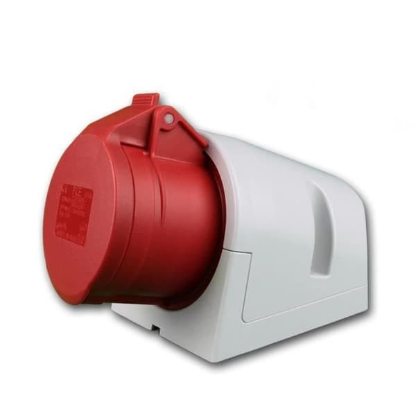 Vägguttag - PC ELECTRIC - PCE1156 - 16 A - 5 Poler - IP44 - Röd