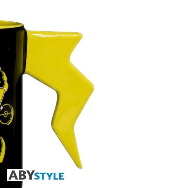 Mugg 3D - Nintendo - Pokémon - Pikachus blixtar - Gul - Keramik - Barn