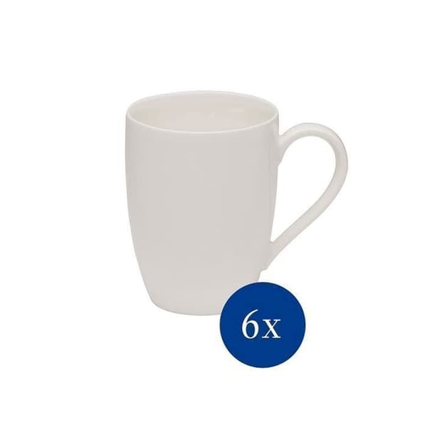 Mugg - Villeroy & Boch - Basic White - 300 ml - 6 stycken - Porslin