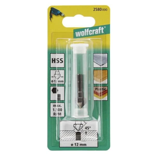 WOLFCRAFT HSS 6-punktsöverfräs - 12 mm