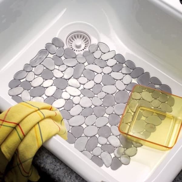 Skärbar stengolvsmatta för diskbänk - InterDesign - Stort modell - Grå - Modern