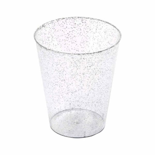 Plastglas - Glitter - 20-pack - 20 cl - Silver