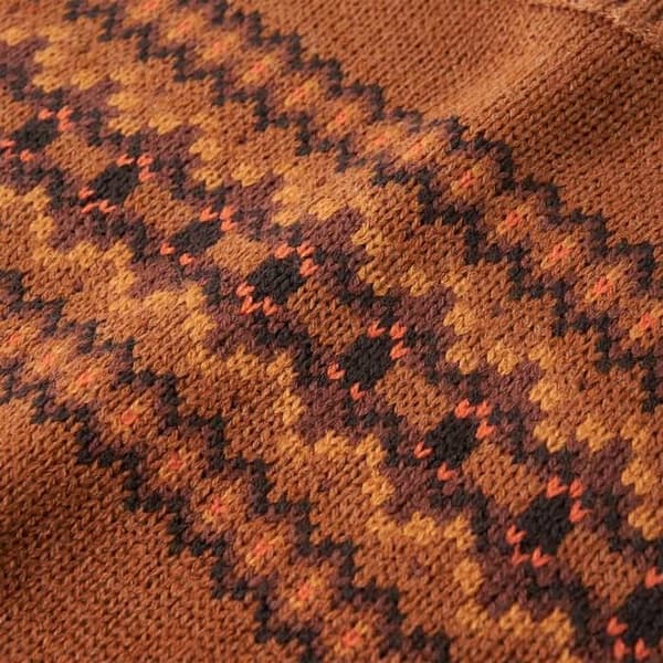 Pull-over i stickad design för barn cognac 92/104/116/128/140