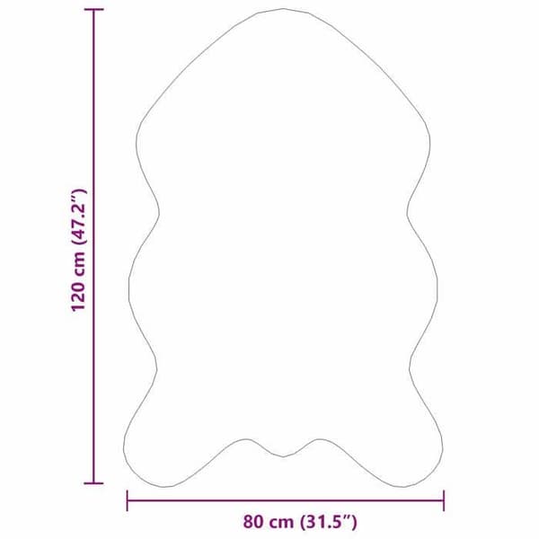 Matta - VIDAXL - Tafalla - Rektangulär 80x120 cm - Polyester konstpäls - Kräm