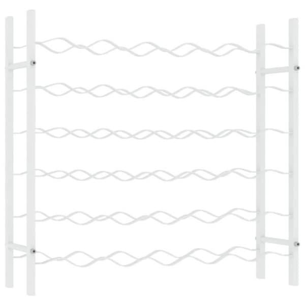 vidaXL Flaskställ för 36 flaskor Vitmetall 340910