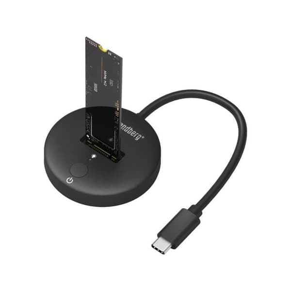 Dock USB 3.2 - SANDBERG - M.2+NVME SSD - Svart - Datatransfer - USB 3.2