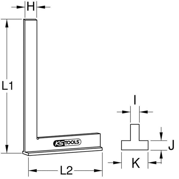 KS Tools snickarvinkel - 100 mm - 300.0270