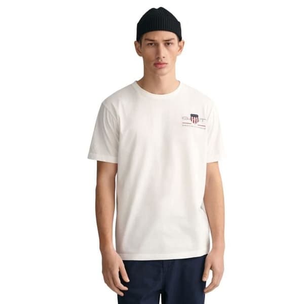 Gant Archive Shield Emb T-shirt - vit - S