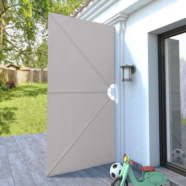 vidaXL Fällbart sidotak för terrass Creme 300 x 150 cm 44568