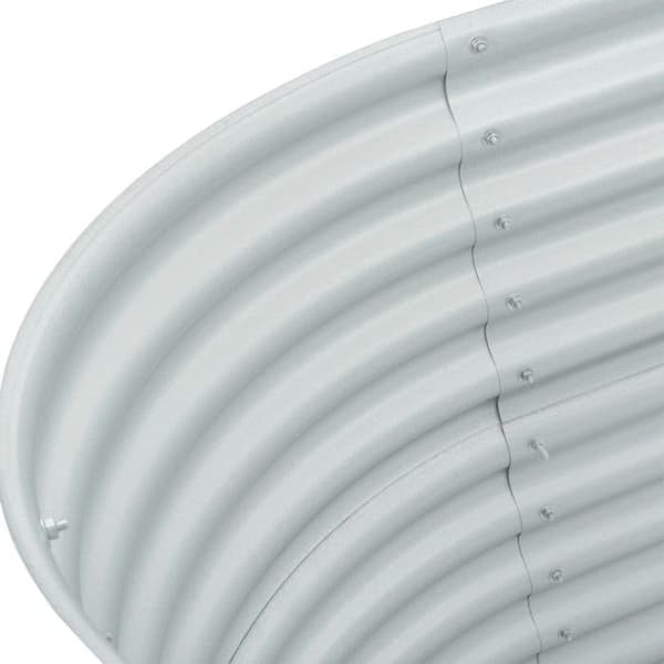 Planteringskärl - vidaXL - 160x80x81 cm - Galvaniserat stål - Silver - Rektangulär