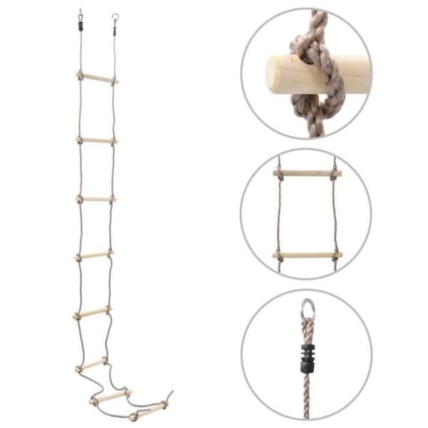 vidaXL Barns repstege 290 cm Trä