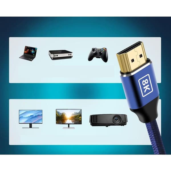 HDMI-kabel - DEFENDER - v2.1 5m - 8K - M/M - Blå