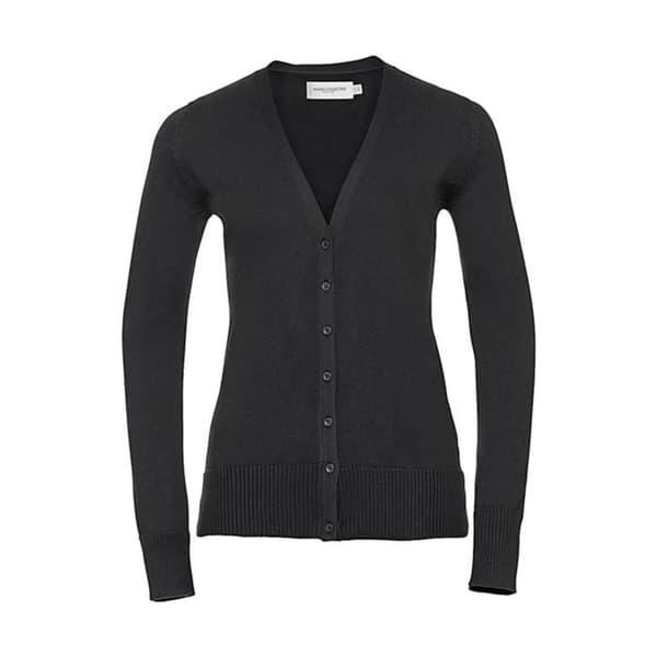V-ringad stickad cardigan dam Russell Athletic