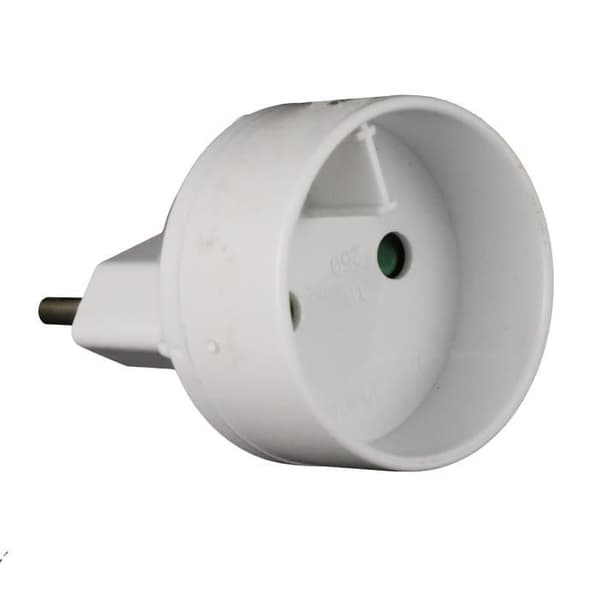 ZENITECH Adapter hane 6A till hona 16A vit