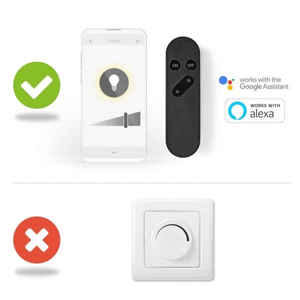 NEDIS LED SmartLife A Dimbar Wi-Fi Android IOS E27 7 W Varm Vit