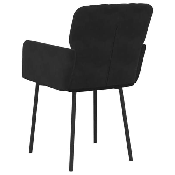 vidaXL Matstolar set om 2 Svart Sammet 344785