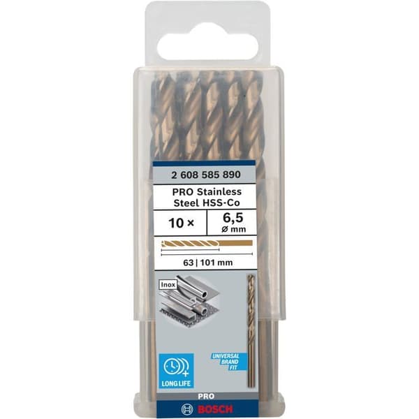 Bosch HSS-Co markborr, DIN 338 6,5 x 63 x 101 mm